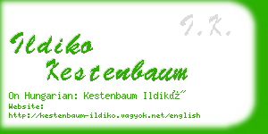 ildiko kestenbaum business card